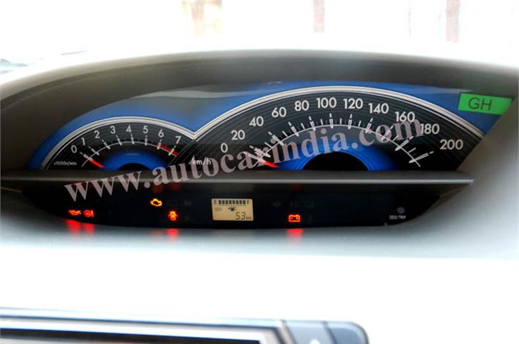 The speedometer console is also new and has a blue backlight now. 